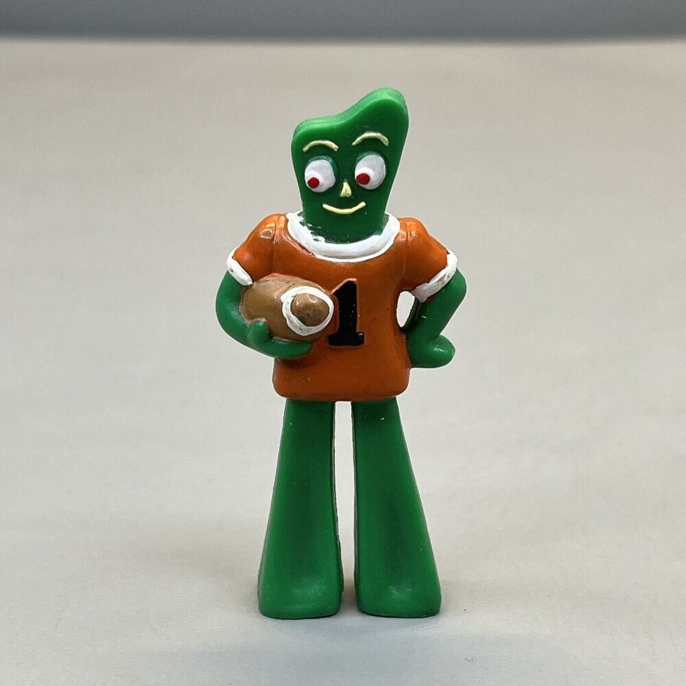 Gumby Football Bendable Toy  Gumby Prema Action Figure Rare Vintage 80s